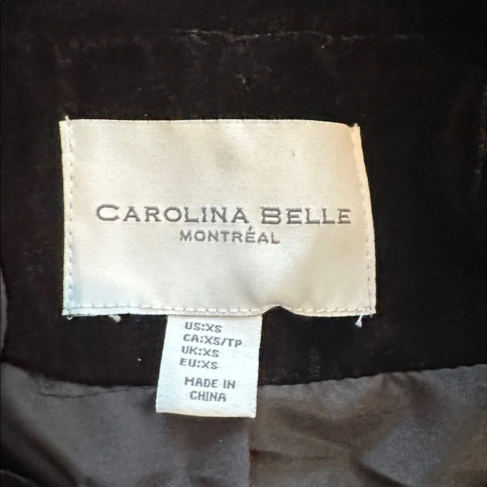 Carolina Belle Black Velvet Jacket with Gold Accents Sz XsBOGO 🖤 - Picture 3 of 4